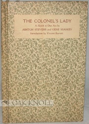 Order Nr. 93291 THE COLONEL'S LADY. Ashton Stevens, Gene Markey