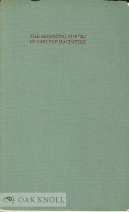 Order Nr. 93921 THE BRIMMING CUP. Carlyle MacIntyre