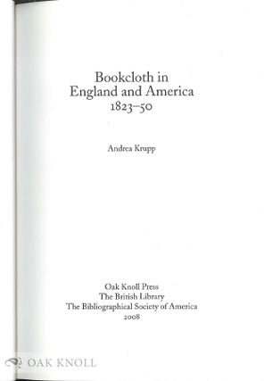 BOOKCLOTH IN ENGLAND AND AMERICA, 1823-50