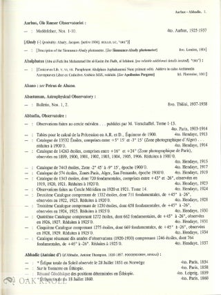 THE PRINTED CATALOGUES OF THE LIBRARY OF THE ROYAL ASTRONOMICAL SOCIETY, BOOKS, PAMPHLETS, JOURNALS & MANUSCRIPTS FROM 1450 TO 1940.
