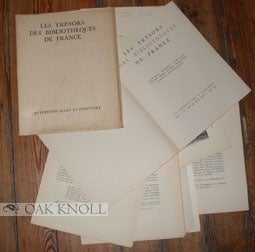 Order Nr. 95398 LES TRÉSORS DES BIBLIOTHÈQUES DE FRANCE. M. R. Cantinelli, Émile Dacier