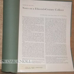 Order Nr. 95574 NOTES ON A FIFTEENTH-CENTURY COFFERET. Karl Kup