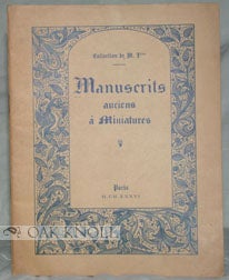 Order Nr. 95609 CATALOGUE DE MANUSCRITS A MINIATURES DES XIVe, XVe ET XVIe SIÈCLES