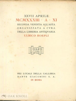 Order Nr. 95751 INVNABVLI MANOSCRITTI AVTOGRAFI LIBRI ILLVSTRATI DAL SECOLO XVI AL XIX VENDITA...