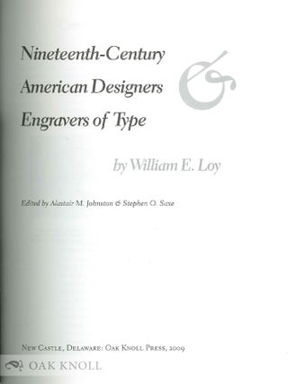 NINETEENTH-CENTURY AMERICAN DESIGNERS AND ENGRAVERS OF TYPE.
