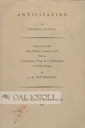 Order Nr. 96903 ANTICIPATION BY RICHARD TICKELL, REPRINTED FROM THE FIRST EDITION, LONDON, 1778,...