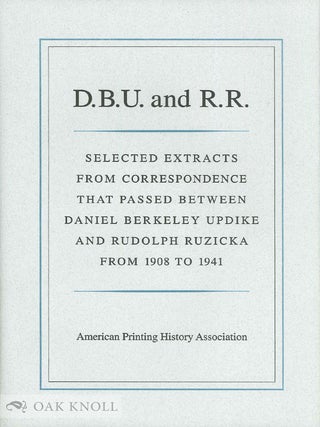 Order Nr. 97458 D.B.U. AND R.R.: SELECTED EXTRACTS FROM CORRESPONDENCE BETWEEN DANIEL BERKELEY...