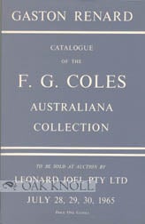 Order Nr. 97557 F.G. COLES AUSTRALIANA COLLECTION CATALOGUE. Gaston Renard