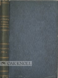Order Nr. 98252 BERNARD QUARITCH'S CATALOGUE OF WORKS OF STANDARD ENGLISH LITERATURE