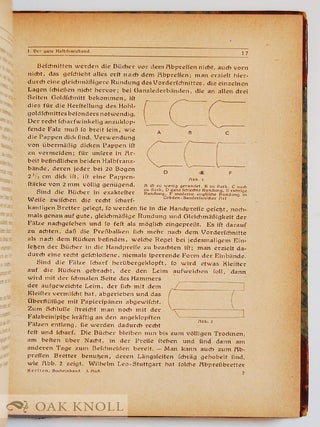 DER EXAKTE BUCHEINBAND, DER GUTE HALBRFRANZBAND DER KUNSTLERISCHE.