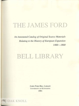 JAMES FORD BELL LIBRARY.