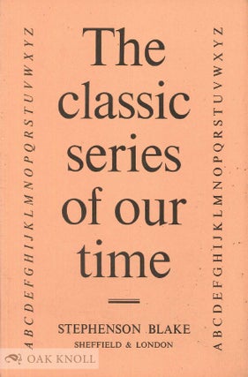 Order Nr. 100015 THE CLASSIC SERIES OF OUR TIME. Stephenson Blake