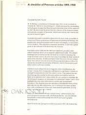 Order Nr. 100083 A CHECKLIST OF PENROSE ARTICLES 1895-1968. John Taylor
