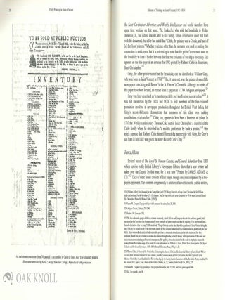 EARLY PRINTING IN SAINT VINCENT: THE ISLAND'S FIRST PRINTERS AND THEIR WORK, WITH A LIST OF SAINT VINCENT IMPRINTS, 1767-1834