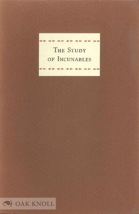 Order Nr. 100467 THE STUDY OF INCUNABLES, PROBLEMS AND AIMS. Ernst Schulz