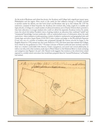 "THE GOOD EDUCATION OF YOUTH": WORLDS OF LEARNING IN THE AGE OF FRANKLIN.