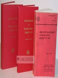 Order Nr. 100588 ANNOTATED BIBLIOGRAPHY OF PENNSYLVANIA GEOLOGY TO 1949. Howard Ross Cramer