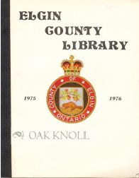 Order Nr. 100730 ELGIN COUNTY LIBRARY BOARD ANNUAL REPORT, 1975-1976