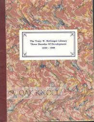 Order Nr. 100752 THE TRACY W. MCGREGOR LIBRARY THREE DECADES OF DEVELOPMENT 1939-1969.