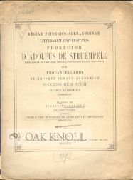Order Nr. 100758 REGIAE FRIDERICO-ALEXANDRINAE LITTERARUM UNIVERSITATIS PRORECTOR. D. Adolfus de Struempell.