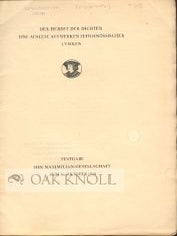 Order Nr. 100931 HERBST DER DICHTER, EINE AUSLESE AUS WERKEN ZEITGENÖSSISCHER LYRIKER