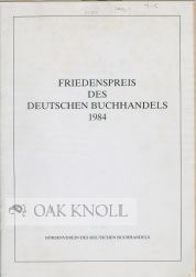 Order Nr. 101417 FRIEDENSPREIS DES DEUTSCHEN BUCHHANDELS 1984
