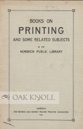 BOOKS ON PRINTING AND SOME RELATED SUBJECTS. Geo. A. Stephen.