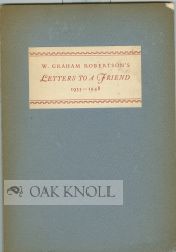 Order Nr. 101835 LETTERS TO FRANCES WHITE EMERSON FROM W. GRAHAM ROBERTSON
