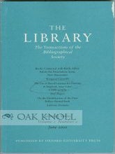 Order Nr. 101837 "THE USE OF ROYAL LICENCES FOR PRINTING IN ENGLAND, 1695-1760: A BIBLIOGRAPHY."...
