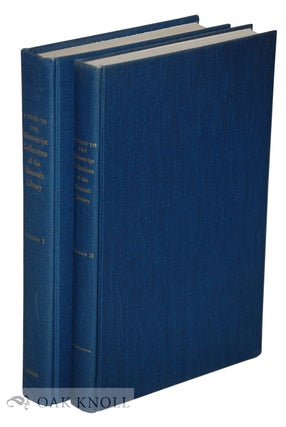 Order Nr. 101856 A GUIDE TO THE MANUSCRIPT COLLECTIONS OF THE BANCROFT LIBRARY. Dale L. Morgan,...