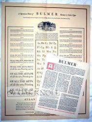 Order Nr. 101984 A SPECIMEN SHEET OF BULMER ROMAN & ITALIC TYPES. Eastern