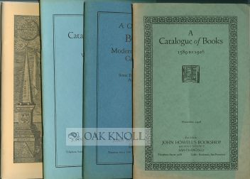 Order Nr. 102130 Four catalogues of Books from John Howell's Bookshop