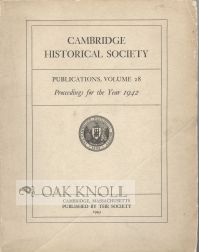 Order Nr. 102139 "THE CENTENARY OF THE CAMBRIDGE BOOK CLUB." Francis Greenwood Peabody
