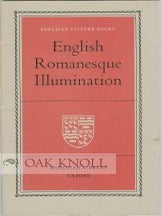 Order Nr. 102192 ENGLISH ROMANESQUE ILLUMINATION. T. S R. Boase, preface