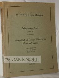 Order Nr. 102221 PERMEABILITY OF ORGANIC MATERIALS TO GASES AND VAPORS. Sally Wilkinson, Curtis...