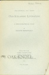Order Nr. 102501 OLD ICELANDIC LITERATURE, A BIBLIOGRAPHICAL ESSAY. Halldor Hermannsson