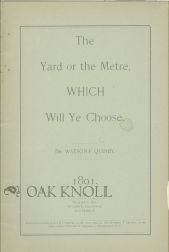 Order Nr. 102556 THE YARD OR THE METRE, WHICH WILL YE CHOOSE. Watson Fell Quinby