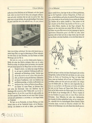 DER EXAKTE BUCHEINBAND, DER GUTE HALBRFRANZBAND DER KÜNSTLERISCHE, GANZLEDERBAND, DIE HANDVERGOLDUNG, DER EINBAND MIT ECHTEN BÜNDE, DER PERGAMENTBAND.
