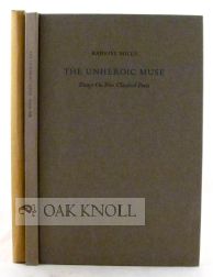 Order Nr. 102927 THE UNHEROIC MUSE. Barriss Mills