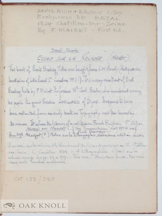 (NOTICE SUR LA LITHOGRAPHIE, SUIVIE D'UN) ESSAI SUR LA RELIURE ET LE BLANCHIMENT DES LIVRES ET GRAVURES.