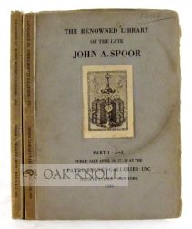 FIRST EDITIONS OF ENGLISH XVIII-XIX CENTURY AND AMERICAN XIX CENTURY AUTHORS. ... JOHN A. SPOOR