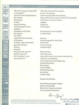 CENTER BROADSIDES 2002 READING SERIES.