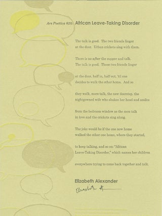 CENTER BROADSIDES 2005 READING SERIES.