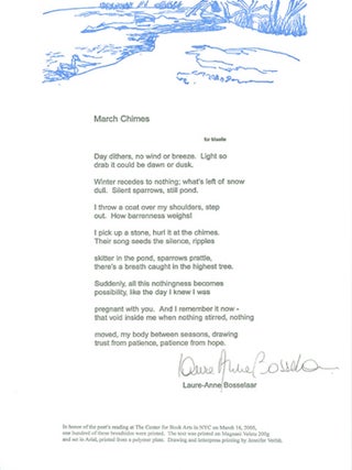 CENTER BROADSIDES 2005 READING SERIES.