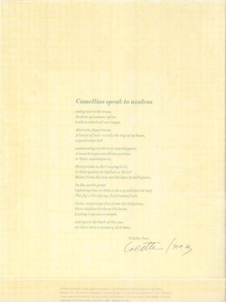 CENTER BROADSIDES 2007 READING SERIES.