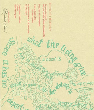 CENTER BROADSIDES 2008 READING SERIES.