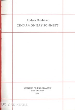 CINNAMON BAY SONNETS