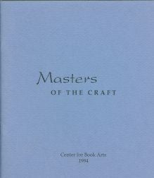 Order Nr. 103179 MASTERS OF THE CRAFT: WORKS BY INSTRUCTORS OF BOOK ARTS