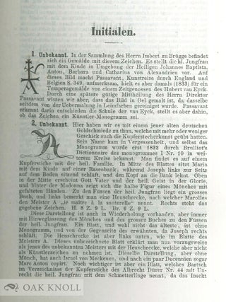 DIE MONOGRAMMISTEN. FORTGESETZT VON A. ANDRESEN UND C. CLAUSS.