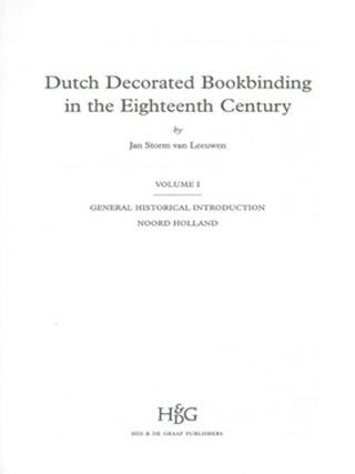 DUTCH DECORATED BOOKBINDING IN THE EIGHTEENTH CENTURY.